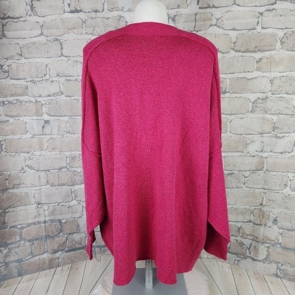 Penningtons Hot Pink Slub Cardigan Jewel Buttons Size  4X New - Picture 9 of 14